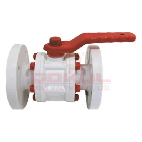 PP flange end ball valve