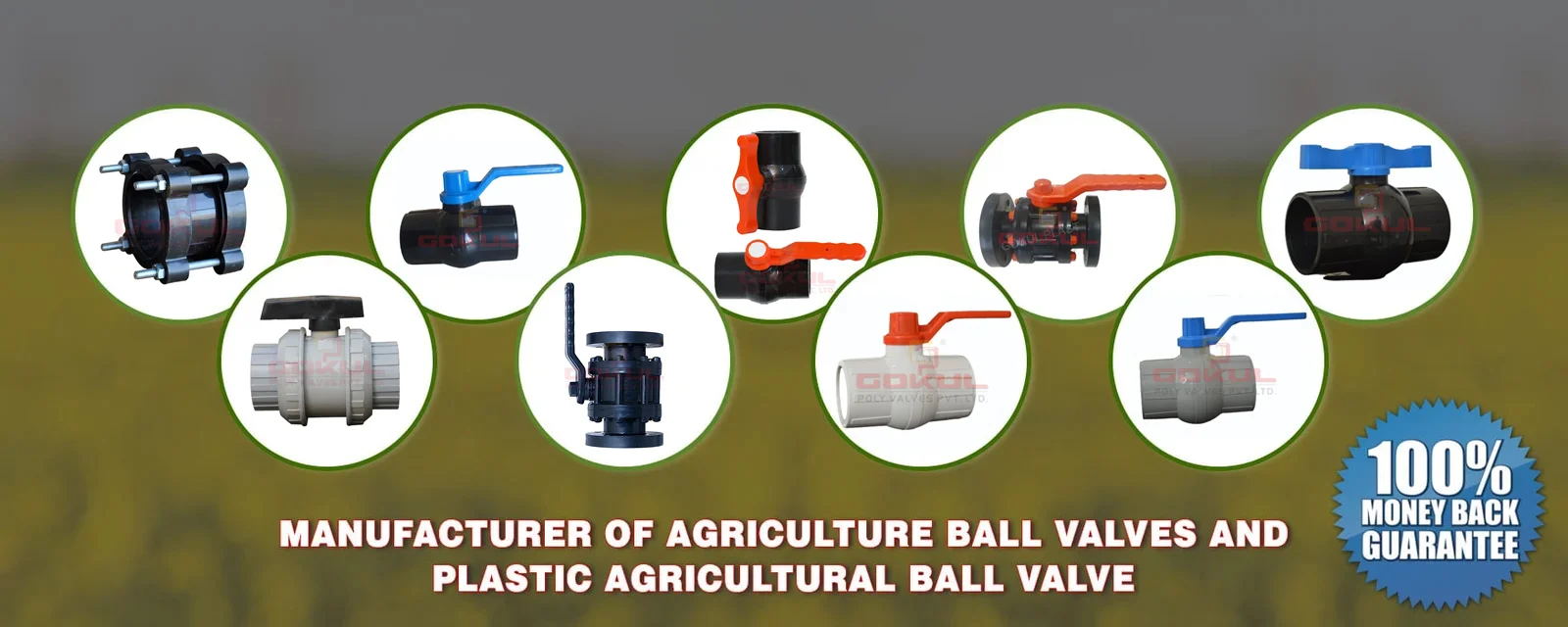 agriculture ball valves manufacturer in UAE, UK, Oman